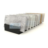 Comptoir Carrelage Pierre Échantillon Métal Présentoir Fente Quartz Échantillon Racks Stand Porcelaine Carrelage Hall D'exposition Présentoir