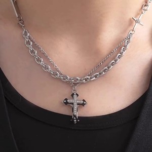 שרשרת יוניסקס מסגסוגת נחושת מצופה אלקטרוליטית עמידה בפני דהייה, שרשרת סוודר, אביזר אופנה אישי - Product Image 4