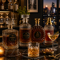 Fabricant chinois, vente en gros de bouteilles en verre blanc cristallin de haute qualité pour le brandy XO, les spiritueux, le whisky, le gin, le vin, 750 ml
