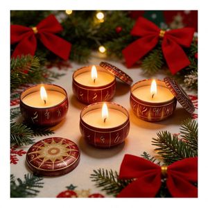 Decorative Soy Wax Candle Containers <b>Empty</b> Vessels with Lids for Private Label Wax Filling Display Program Retail Scented - Product Image 2