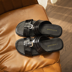 Chaussons minimalistes pour hommes en cuir véritable, cuir de vachette de qualité supérieure, doux pour la peau et respirant, pour l'intérieur et l'extérieur. - Product Image 3