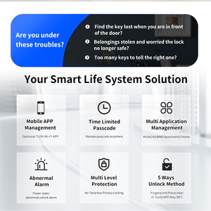 Eseye kunci pintar sidik jari, keamanan tanpa kabel, kombinasi tarik dua sisi dengan TTlock App digital kunci pintu sidik jari