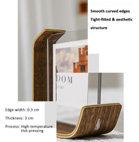 Cadre photo en acrylique transparent double face en forme de L, support créatif de table pour spécimens végétaux et projets DIY faits main