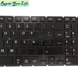 LA Latin Clavier D'ordinateur Portable Rétro-Éclairé pour Toshiba <span class=keywords><strong>Satellite</strong></span> L50-<span class=keywords><strong>B</strong></span> <span class=keywords><strong>L50D</strong></span>-<span class=keywords><strong>B</strong></span> P55W-<span class=keywords><strong>B</strong></span> S50-<span class=keywords><strong>B</strong></span> P55W-B5224 P55W-B5318 L50-C AEBLYG00110 Noir - Product Image 3