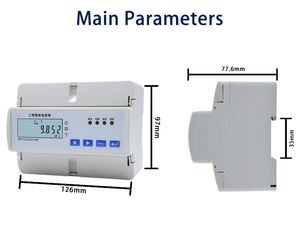 Medidor de potencia de riel DIN trifásico de alta precisión para sistemas de monitoreo de energía de medición de frecuencia de corriente de voltaje preciso - Product Image 4