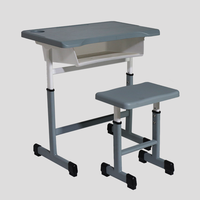 Vente en gros de table d'étude pour collège et primaire mobilier de salle de classe ensemble bureau et chaises en plastique pour enfants pour étudiant
