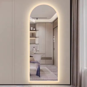 <span class=keywords><strong>Miroir</strong></span> mural LED sans cadre arqué moderne avec éclairage frontal <span class=keywords><strong>pour</strong></span> <span class=keywords><strong>salle</strong></span> <span class=keywords><strong>de</strong></span> <span class=keywords><strong>bain</strong></span> et chambre à coucher – Solution <span class=keywords><strong>de</strong></span> design graphique - Product Image 2