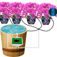 Système d'arrosage automatique rechargeable en ABS pour plantes en pot de jardin avec 4 goutteurs d'irrigation et 2 arroseurs