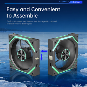 Ventole di Raffreddamento RGB HiFrost V2 120mm per Computer Gaming, PWM 4pin SYNC 5v 3pin ARGB, Cuscinetto Fluido, 23dBA 68CFM, Wireless Modulare - Product Image 3