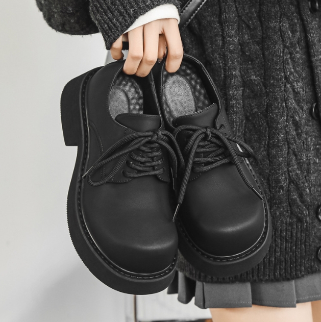 open lace back dress Black Leather Shoes - Men's Dress Shoes Rental main image 0