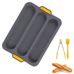 Top Seller Silicone Nonstick Baguette French Bread Mold Cake Mold <b>Baking</b> <b>Tray</b> Food Clip Oil Brush <b>Baking</b> Tool <b>Set</b> - Product Image 1
