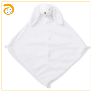 Manta de Seguridad de Felpa Suave con Conejito para Bebés Recién Nacidos - Juguete Reconfortante de Conejo Gris con Esquinas Anudadas - Product Image 2