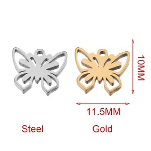 จี้รูป<span class=keywords><strong>มงกุฎ</strong></span><span class=keywords><strong>ขน</strong></span><span class=keywords><strong>นก</strong></span>ผีเสื้อใบไม้เล็กเคลือบด้วยไฟฟ้าแบบข้ามพรมแดน ทำจากสแตนเลสสตีล สำหรับงาน DIY อุปกรณ์ทำเครื่องประดับ - Product Image 6