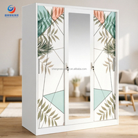 Armoire en acier robuste et démontable pour vêtements, installation simple, anti-rouille, organisateur de garde-robe en métal pour la maison et l'école