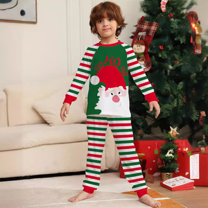 RUIQUWIN 2024 Latest Custom Woven Fabric Family <b>Pajamas</b> Set New Design Stripe Mommy Me <b>Christmas</b> Outfit <b>Matching</b> Family Outfit - Product Image 3