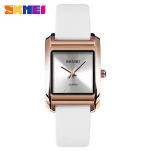 Montre-bracelet en cuir SKMEI 1432 montre à quartz de marque personnalisée prix montre pour filles