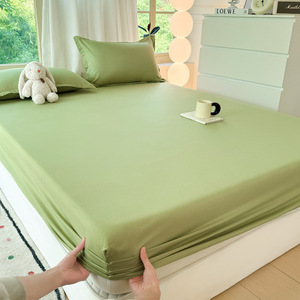 Kích thước tùy chỉnh màu bông sọc Đồng bằng chết vải khách sạn không thấm nước giường phẳng được trang bị tấm - Product Image 4