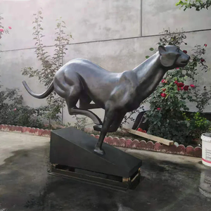 รูปปั้นเสือดำทองเหลืองทองสัมฤทธิ์รูปปั้นเสือดาวรูปปั้นสัตว์กลางแจ้งรูปปั้นเสือดำขนาดจริง - Product Image 3