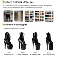 Chaussures de pole dance 20 cm (8 pouces) à talons hauts avec imprimé lèvres rouges, plateforme haute, pour danseuses exotiques et spectacles sur scène