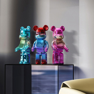 Estatuilla de oso ecológica de moda, artesanías de resina de lujo de gama alta para sala de estar, decoración de gabinete de TV, galvanoplastia de vino de entrada - Product Image 1
