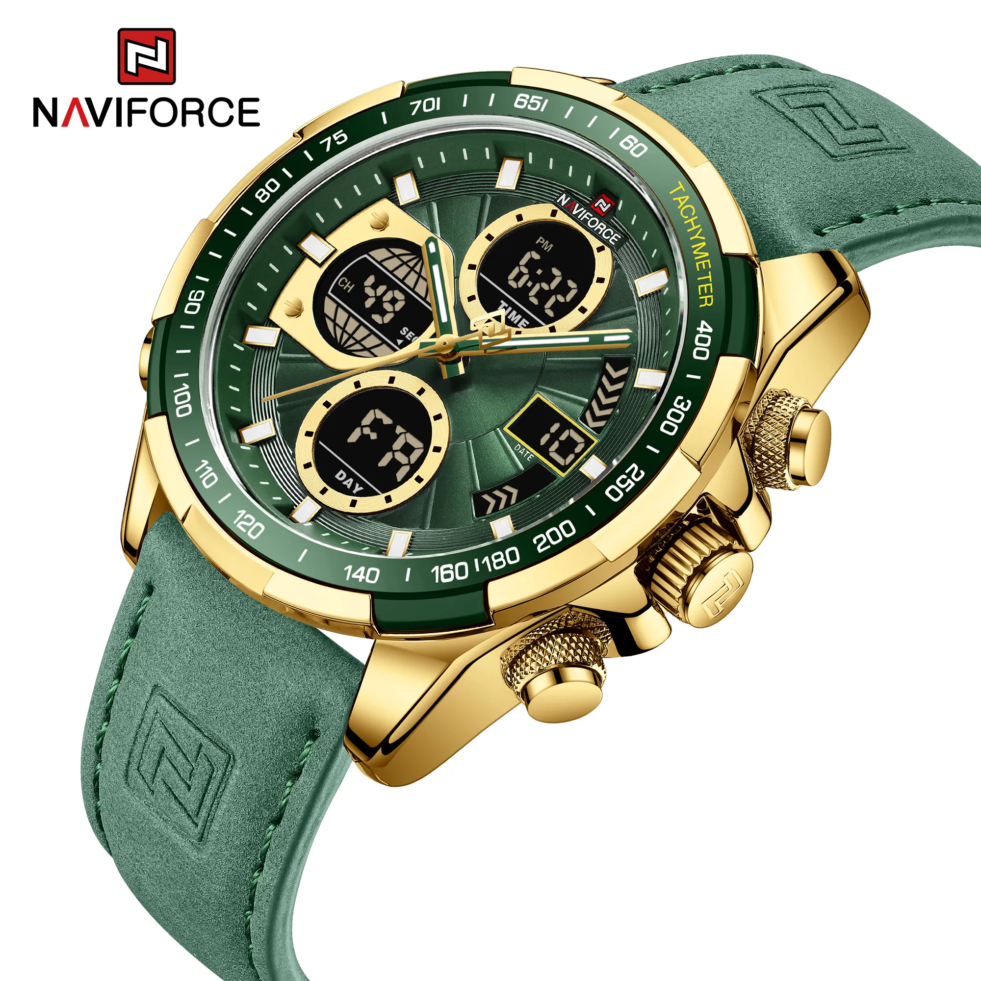 NAVIFORCE Wristwatch Man Luxury Sport Chronograph Men Watch Waterproof Quartz Clock Big Led Digital Men's Watches Reloj Hombre
