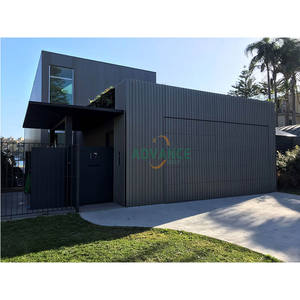 Rejilla de aluminio automática oculta, puerta de garaje, rejillas modernas, listones, puertas de garaje con puertas peatonales <span class=keywords><strong>para</strong></span> Villa - Product Image 5