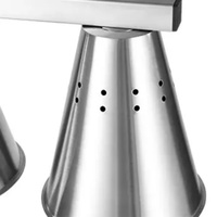 Lampe chauffante double tête en fer argenté de haute qualité pour la restauration hôtelière