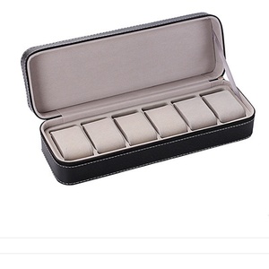 Custom Luxury Leather Watch <b>Storage</b> <b>Box</b> Jewelry Watch Packaging <b>Box</b> with Glass Top - Product Image 6