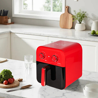 MLD Friteuse à air intelligente 8-en-1 multifonctionnelle 6L, 220V UE, en acier inoxydable, carrée, en plastique, 1200W, à économie d'énergie, pour la maison