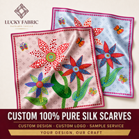Écharpe en Soie Pure Vierge 90x90cm Carrée Habotai pour Peinture à la Main, Teinture Artisanale, Bricolage, Artisans, Vente Directe Usine, Accessoire de Mode, Vente en Gros