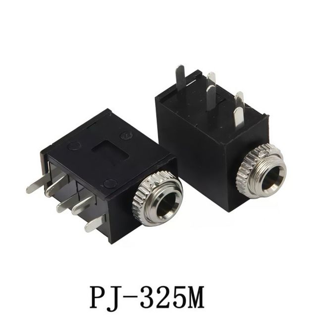 Yongyetai 3.5mm Earphone Jack 5Pin Straight 4Pole Female Socket Audio Stereo Jack with Screw Nut Connector PJ-325M 5-Piece CN