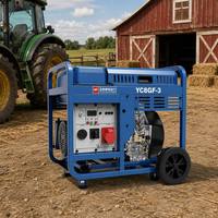 Groupe électrogène mobile Yuchai 8KW 230V (monophasé)/400V 1800 tr/min super silencieux à châssis ouvert, démarrage électrique, alimentation de secours d'urgence
