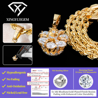 Collier avec chaîne en argent 925 personnalisé Hiphop corde de luxe pour hommes et pendentif couronne Vvs Iced Out diamant Moissanite Moissanite