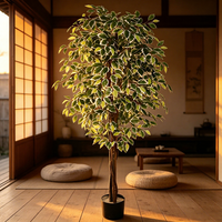Plantes artificielles de ficus décoratives de 1,80 m, plantes artificielles de banian variées, bonsaïs pour événements, mariages, arrangements floraux
