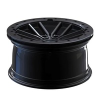 Jante tout-terrain en alliage d'aluminium forgé Leyi Koala 6061-T6, noir mat, multi-rayons, à déport profond, 16-24 pouces, personnalisée, PCD 130 mm