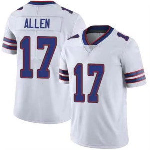 BUF 17 Josh Allen 14 Stefon Diggs 40 Von Miller 27 Tre'Davious White Topkwaliteit US America gestikt voetbaltenue - Product Image 3