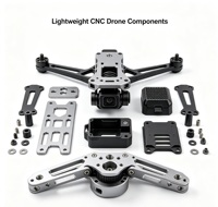 Pièces de drone en acier inoxydable/aluminium CNC de haute précision, cadre léger, support de moteur, boîtier de cardan, support de verrouillage de batterie