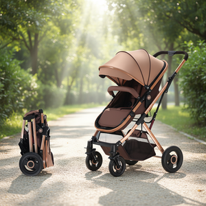 Poussettes légères pour bébés allemandes, siège <span class=keywords><strong>auto</strong></span> 3 en 1, poussette pour nouveau-né, porte-bébé, poussette de voyage légère pour bébé - Product Image 2