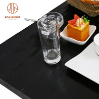 Vente en gros, top vente, qualité supérieure, bon marché, salle à manger sobre, café boutique, table en bois à ossature métallique