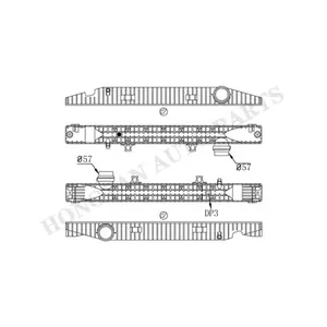 Soporte de radiador para iveco stralis PA66 GF30, piezas de camiones