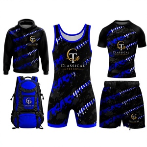 Custom Deal <b>Pack</b> <b>Heat</b>-Transfer Front Custom Seamless Fusing Wrestling Singlets Men's Fitted 200gsm Stretch Breathable Quick Dry - Product Image 1