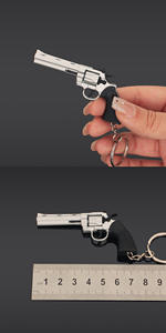 مسدس لعبة فضي صغير 7 ، نموذج جديد ، مسدس كولت بيثون ، سلاسل مفاتيح قابلة للفصل ، منتجات ترويجية - Product Image 2