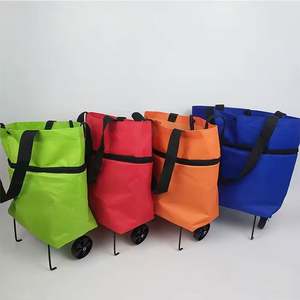 Sac à roulettes de supermarché en gros d'usine, sac de shopping grande capacité avec fermeture ouverte, pliable - Product Image 3