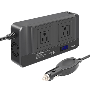 Xe điện biến tần DC 12/24V để 110/220V AC xe biến tần 4 cổng USB sạc <span class=keywords><strong>Adapter</strong></span> Xe cắm chuyển đổi nóng bán 200W Đen kép - Product Image 3