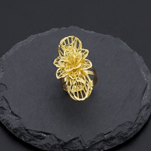 JXX Venta al por Mayor Anillos de Mano de Latón Chapado en Oro de 24k Estilo Dubái, Accesorios de Joyería, Anillos de Moda para Mujer - Product Image 2