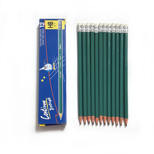 Nuevo Lápiz de Plástico Hb Green Barrel de 7 Pulgadas, Hexagonal, Sin Madera, con Minas Afiladas, para la Escuela y la Oficina - Product Image 2
