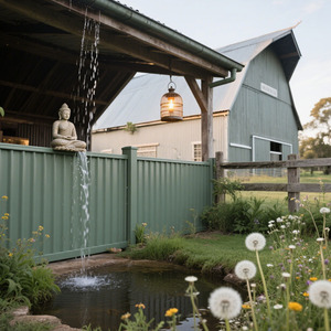 Phong Cách Sân Vườn 6ft Cao Colorbond Mạ Kẽm Sóng Kim Loại Riêng Tư Hàng Rào Cho Bãi Cỏ Cạnh Xây Dựng Vườn Hồ Bơi - Product Image 5