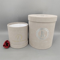 Valentijnsdag Zilveren Logo Klein Bedrijf Bruiloft Knuffeldoos Bloem Ronde Verpakkingsdozen Gerecycleerde Materialen Matte Laminatie