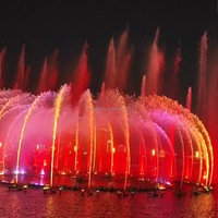 Große Multimedia-Wassershow-Fontäne mit Programmgesteuerter Farbwechsel-LED-Beleuchtung Nachtshow für Stadtprojekte SS304
