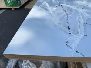 Plaque en MDF PET effet laqué mat anti-rayures 1220x2440mm, bord sans joint, matériau pour meubles de cuisine - Product Image 3